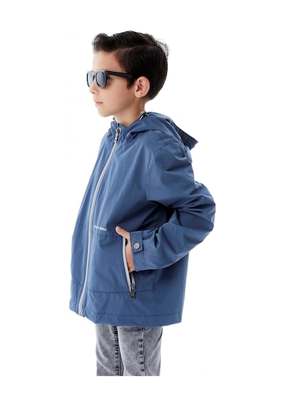 Benitto Kids Erkek Çocuk Kapüşonlu Mevsimlik Yağmurluk 51366 Mavi