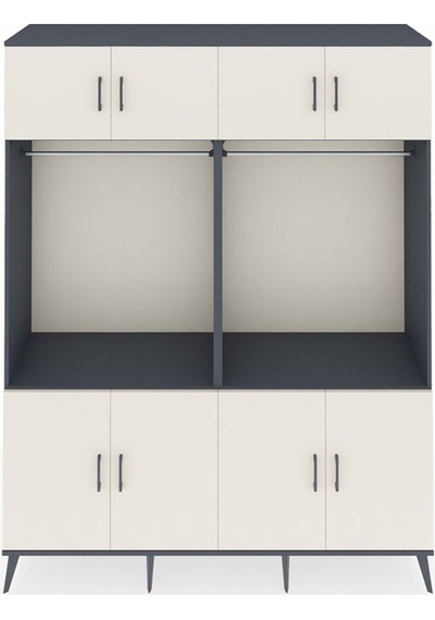 Hyperion Gardrop 10 Raflı 8 Kapaklı 2 Askılı 176x44x221 Antrasit-aytaşı/antrasit Aytaşı/antrasit Hyperion Gardrop 10 Raflı 8 Kapaklı 2 Askılı 176x44x221 Antrasit-aytaşı/antrasit Aytaşı/antrasit