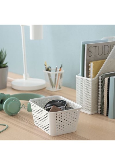 Ikea Plogsvang Sepet, Beyaz, 15x20x10 Cm