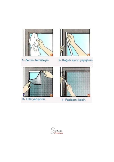 Ayarlanabilir Pratik Pencere Cam Kapı Sineklik Cırt Bantlı Hazır Yapışkanlı 0,75 Cmx1,25 Cm - 4 Mt
