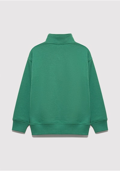 Mavi - Baskılı Kapüşonlu Yeşil Sweatshirt 6s10169-71697 Yeşil