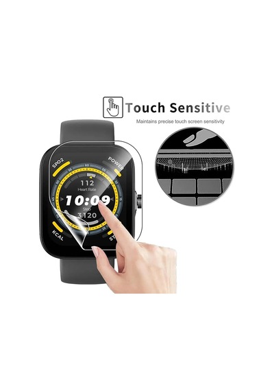Amazfit Bip 6 Uyumlu 3 Adet Şeffaf Ekran Koruyucu Nano Jelatin