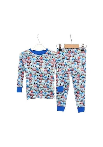 Sea Bubbles Arabalı Çocuk Pijama Takımı Mavı