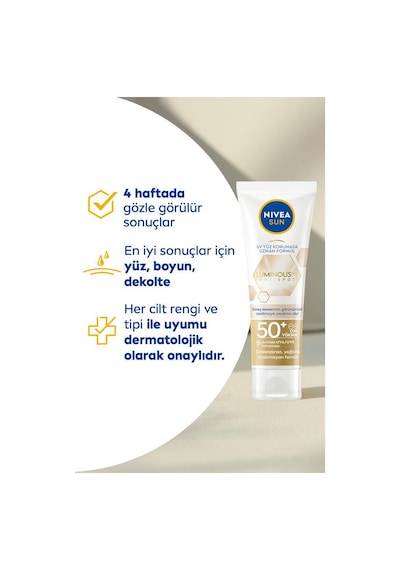 Luminous630 Leke Karşıtı Güneş Koruyucu Yüz Kremi SPF50+ 40 ML