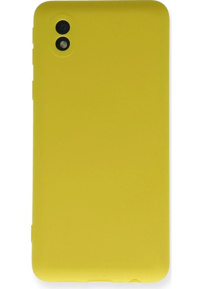 Ilkeshop Newface Samsung Galaxy Uyumlu A01 Core Kılıf Nano İçi Kadife Silikon - Sarı