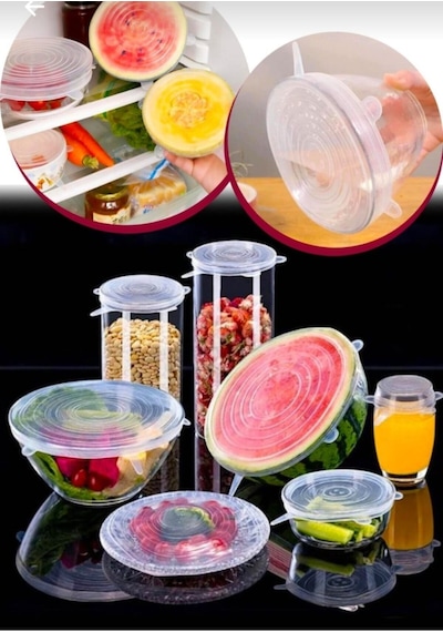 Streç Kapak 6adet Plastik Çok Renkli Diğer
