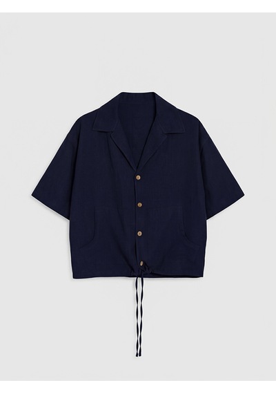 Lcw Vision Lacivert Loose Fit Erkek Gömlek
