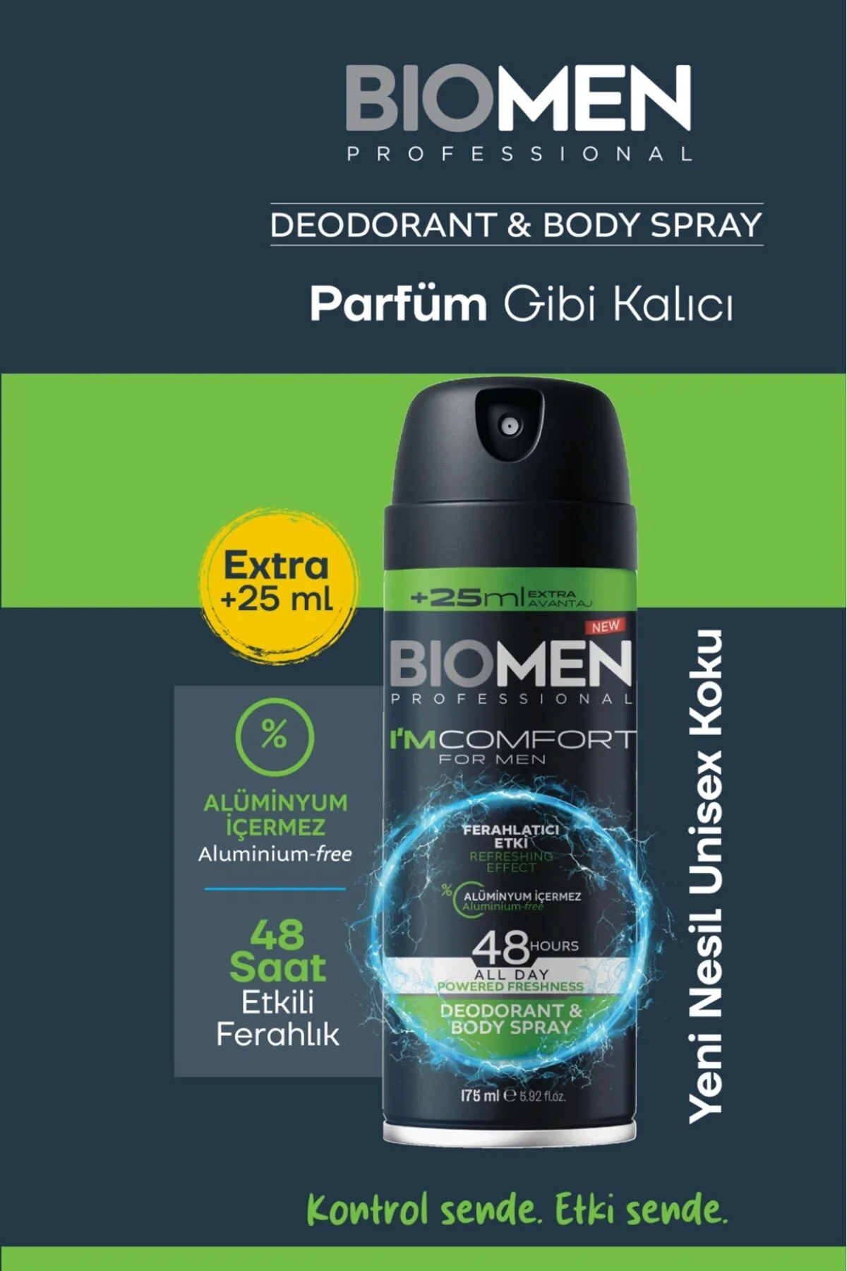 Deodorant & Body Sprey For Men Ferahlatıcı Etki I'm Comfort 175 Ml