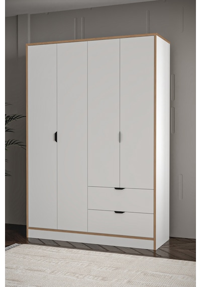 Arden 4 Kapaklı 2 Çekmeceli Dolap Genişlik : 128 Cm