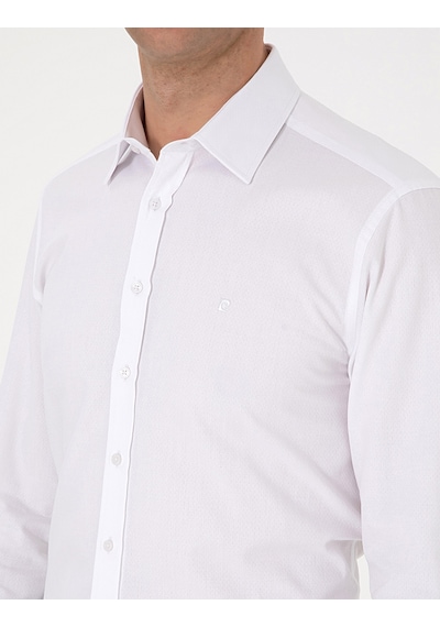Pierre Cardin Erkek Beyaz Gömlek Desenli 50312180-vr013 Beyaz