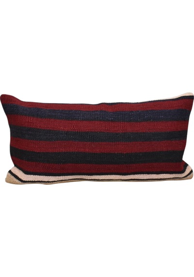 Zehra Abla Halı Yeni El Dokuma Dekoratif Lumbar Kilim Kırlent Yastık Kılıfı 6194
