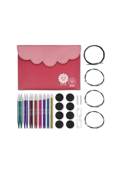Değiştirilebilir Yuvarlak Örgü İğnesi Uçları, Delüks Set, Zing, 3,50-8,00 Mm Standart