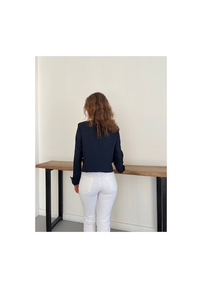 Verymoda Çin Düğmeli Ceket F2105 Lacivert