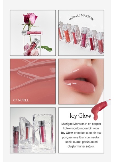 Muzigae Mansion Uzun Süre Parlak Görünüm Sunan Lip Gloss Icy Glow 07 Noble 07 Noble