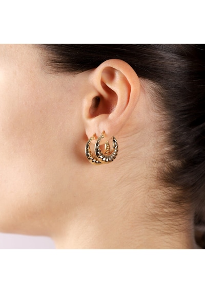 Sembol Gold Altın Halka Küpe 1.9 Cm 14 Ayar