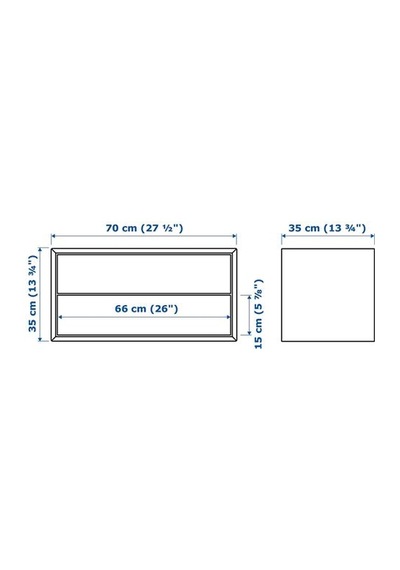 Ikea Eket Dolap Ünitesi, Koyu Gri, 70x35x35 Cm
