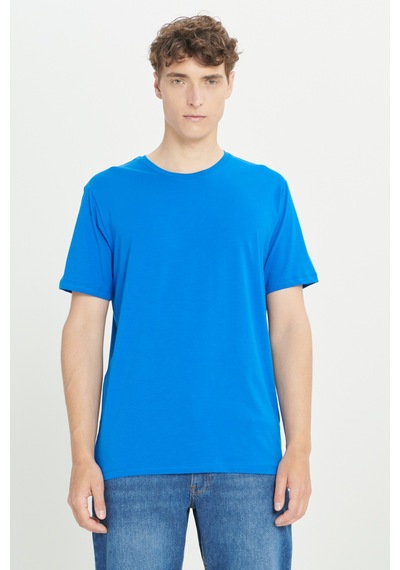 AC&Co / Altınyıldız Classics Erkek Saks 360 Derece Her Yöne Esneyen Slim Fit Bisiklet Yaka Tişört Saks Saks Mavisi AC&Co / Altınyıldız Classics Erkek Saks 360 Derece Her Yöne Esneyen Slim Fit Bisiklet Yaka Tişört Saks Saks Mavisi