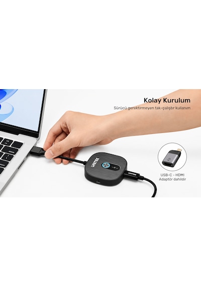 Unıtek Cıft Alıcılı Kablosuz Hdmı Transmıtter V1711abk01