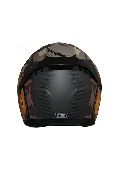 Mts M-910 Güneş Vizörlü Siyah Camlı Kapalı Motosiklet Kaskı Mat Siyah - Sarı