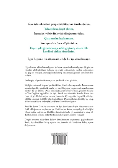 Sessiz: Konuşmadan Duramayan Bir Dünyada İçe Dönüklerin Gücü /...