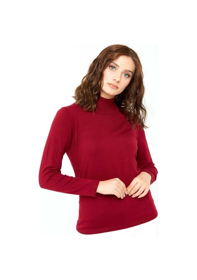 Desen Triko Kadın Likralı Uzun Kollu Basic Tam Balıkçı Bluz 0240017 Vişne Desen Triko Kadın Likralı Uzun Kollu Basic Tam Balıkçı Bluz 0240017 Vişne