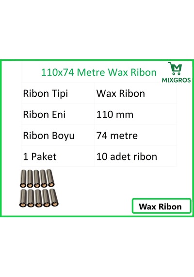 110x74 Metre Wax Ribon 10 Adet 10