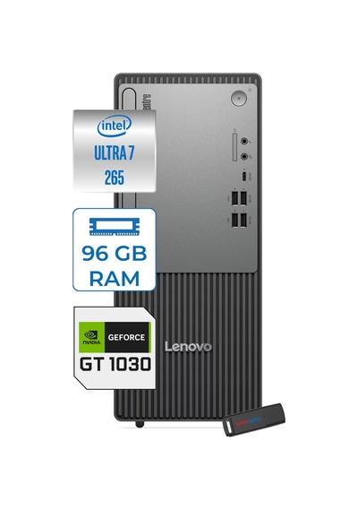 Lenovo ThinkCentre Neo 50T Gen 6 13BD007WTR21H35 Ultra 7 265 96 GB 4 TB SSD GT1030 W11H Masaüstü Bilgisayar + USB Bellek
