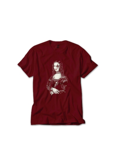 Mona Lisa Rock Kırmızı Tişört