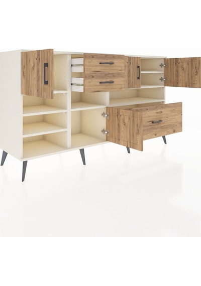 Hyperion Konsol 7 Raflı 3 Çekmeceli 4 Kapaklı 176x44x99 Aytaşı-ça Aytaşı-çam