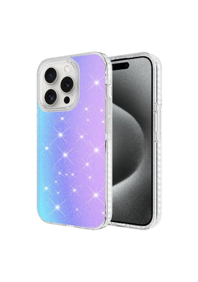 Zore İphone 15 Pro Uyumlu Parlak Renk Geçişli Ogaa Velle Kılıf-beyaz