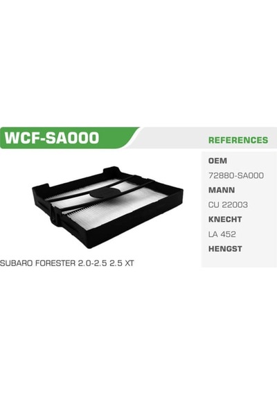 WINKEL WCF-SA000 Polen Filtresi X-Traıl 01- / Forester 02-11 / Fx35 Fx45