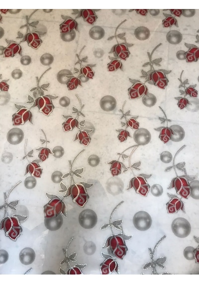 Polset Şeffaf Desenli Masa Örtüsü 80Cm X 105Cm 1.8Mm Pvc Masa Ört