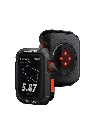 Watch 7 45mm Skinarma Kurono Buzlu Tasarım Sert Pc Kasa Koruyucu Siyah
