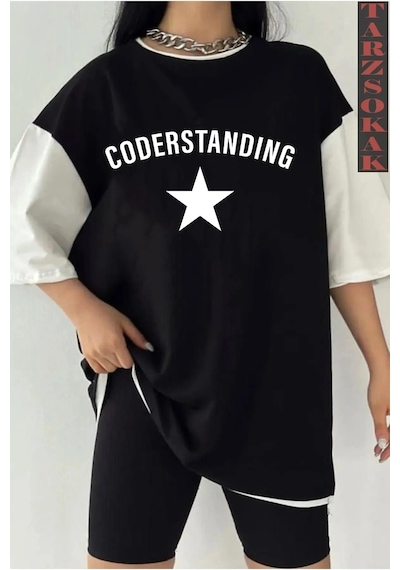 Startmore Startmore Coders Siyah Oversize Çift Renk Siyah