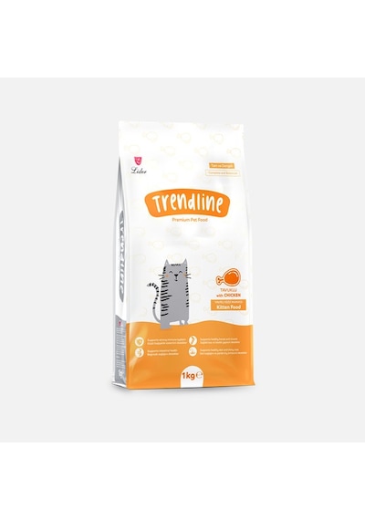 Trendline Tavuklu Yavru Kuru Kedi Maması 1 Kg