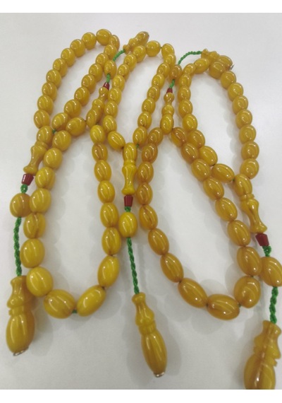 Zeyzun Usta Bilek Boy Efe Maskot Sıkma Kehribar Tespih 15x11 Mm B