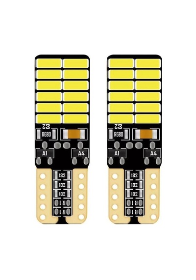24 Ledli Dipsiz T10 Park Ampulü Beyaz Işık 2 Adet 24 Volt