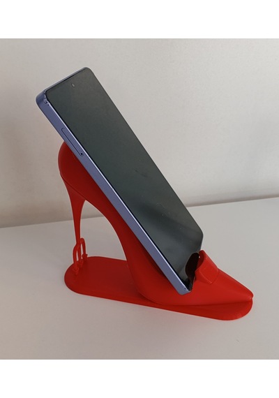 Masaüstü Telefon Standı Topuklu Ayakkabı Kırmızı