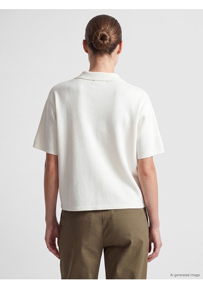 Lcw Everyday Ekru Polo Yaka Kadın Tişört
