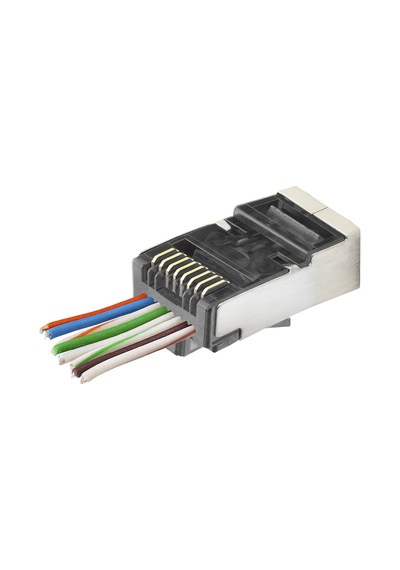 Cat6e Ez Rj45 Metal Konnektör 100 Adet Plastik Kutu - Siyah Nd2418 Şeffaf