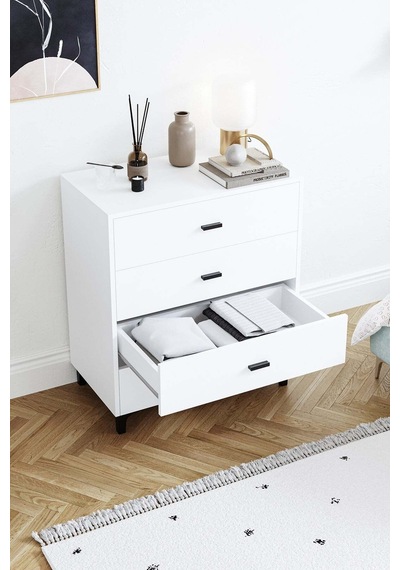 Riva 4 Çekmeceli Şifonyer Yatak Odası Bebek Odası Beyaz Modern Tasarım Fonksiyonel Kullanım Beyaz Beyaz Riva 4 Çekmeceli Şifonyer Yatak Odası Bebek Odası Beyaz Modern Tasarım Fonksiyonel Kullanım Beyaz Beyaz