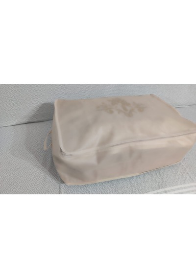 4 Lu Desenli Baza Altı Çekyat Hurç 60 40 22 Cm Bej