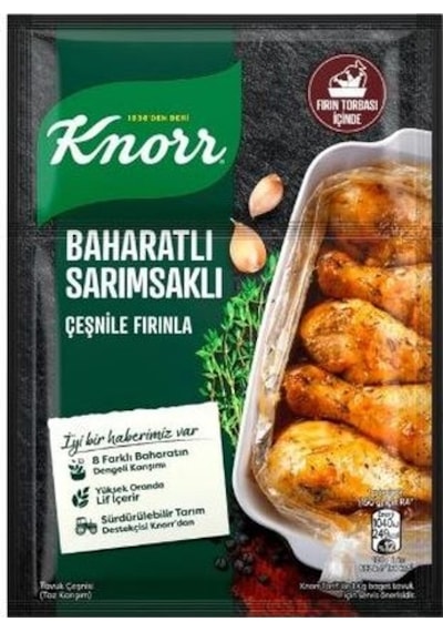 Knorr Baharatlı ve Sarımsaklı Fırında Tavuk Çeşni 34 G