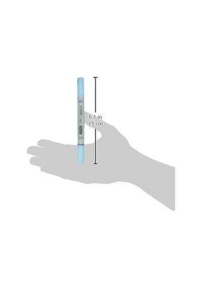 Tr Ciao Marker Tip Bg - 01, Aqua Blue, Çok Yönlü Yerleşim Kalemi, Orta Genişlikte Ve Fırça Uçlu Genel