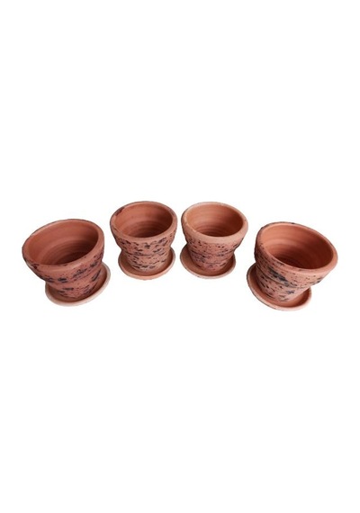 4 Adet Antik Görünümlü Toprak Saksı 12 12 Cm 85509433