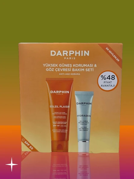 Darphin Soleil Plaisir Anti Aging Spf 50 50 Ml. Güneş Kremi Ve Hydraskin All-day Eye Refresh Krem 15 Ml.