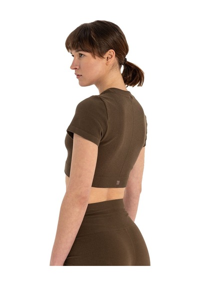 Inguz Seamless Pamuk T-shirt Kahverengi