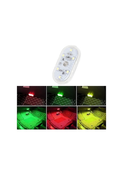7 Renkli Dokunmatik Sensörlü 6 Led Lamba USB Şarjlı Mıknatıslı