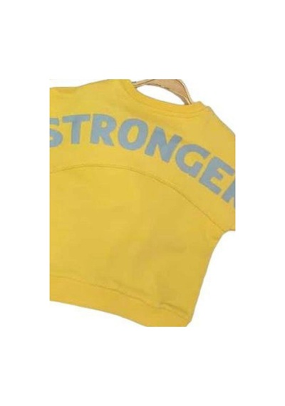 Çikoby Erkek Bebek Your Limits Yazılı Sweatshirt-13681 Sari