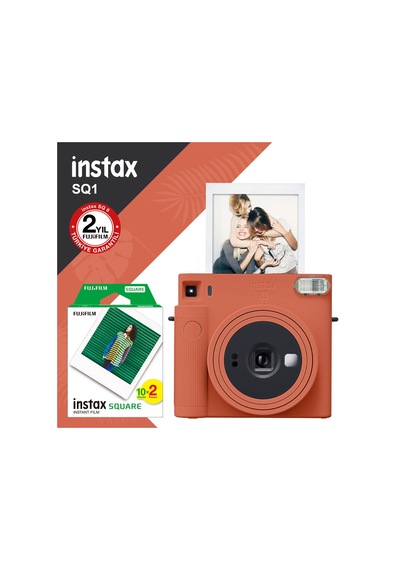 Fujifilm Instax SQ1 Terracotta Fotoğraf Makinesi + 20'li Kare Film